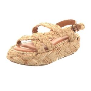 Robert Clergerie Natural raffia, braided sandals. Size 42. Fit 11 best.